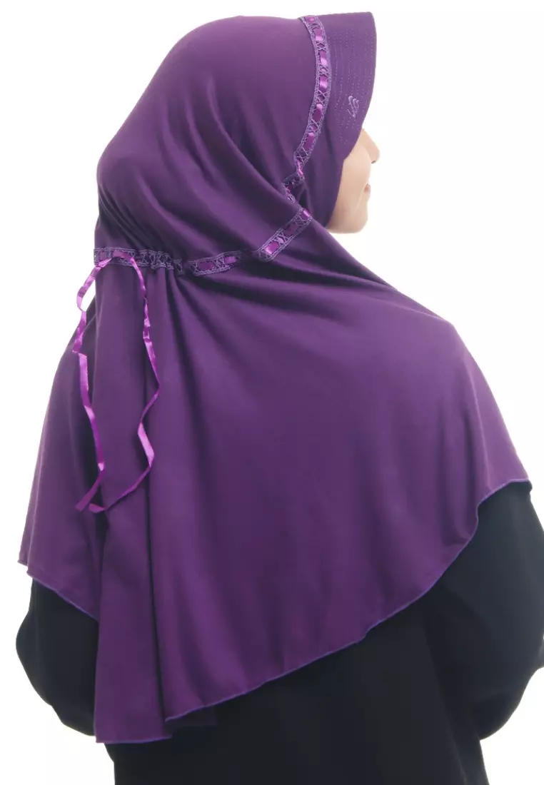 RABBANI - Kerudung Sekolah Instan Hemy KAA - Ungu Tua