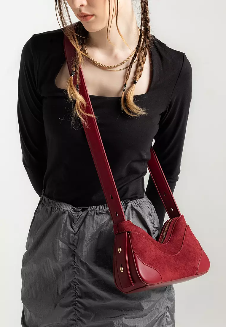 Tanga Bag Suede - Cranberry