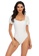 LYCKA white LKL7066-European Style Lady Swimsuit-White EE90EUSF3B3576GS_1