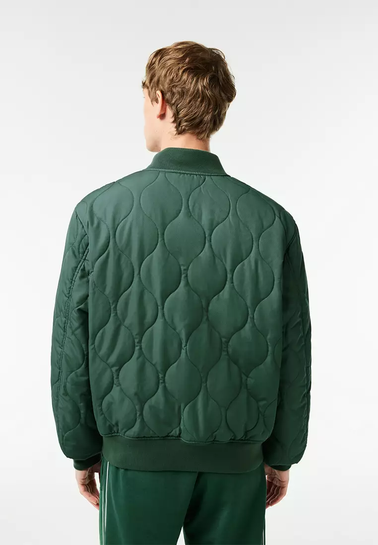 lacoste reversible bomber jacket