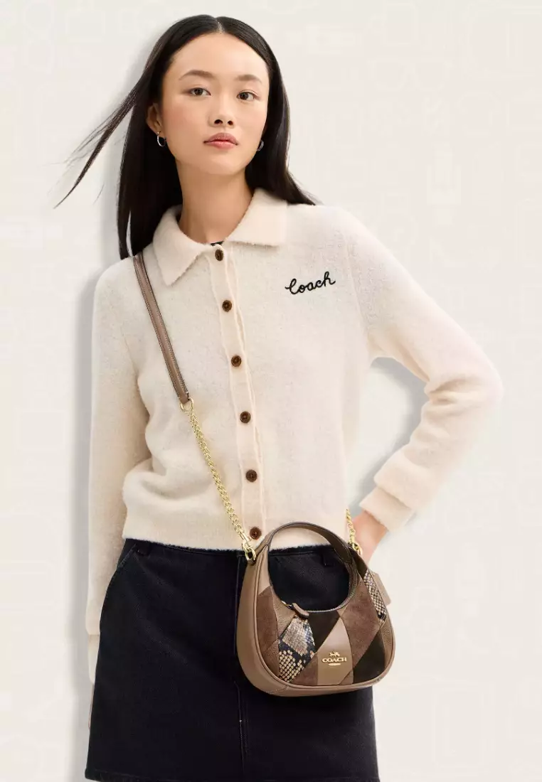 Coach Carmen Mini Crossbody Bag With Patchwork Mushroom Multi