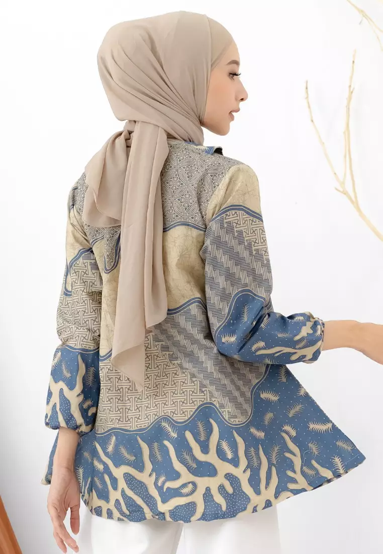 Evans Blouse Batik Premium Wanita Casual Modern