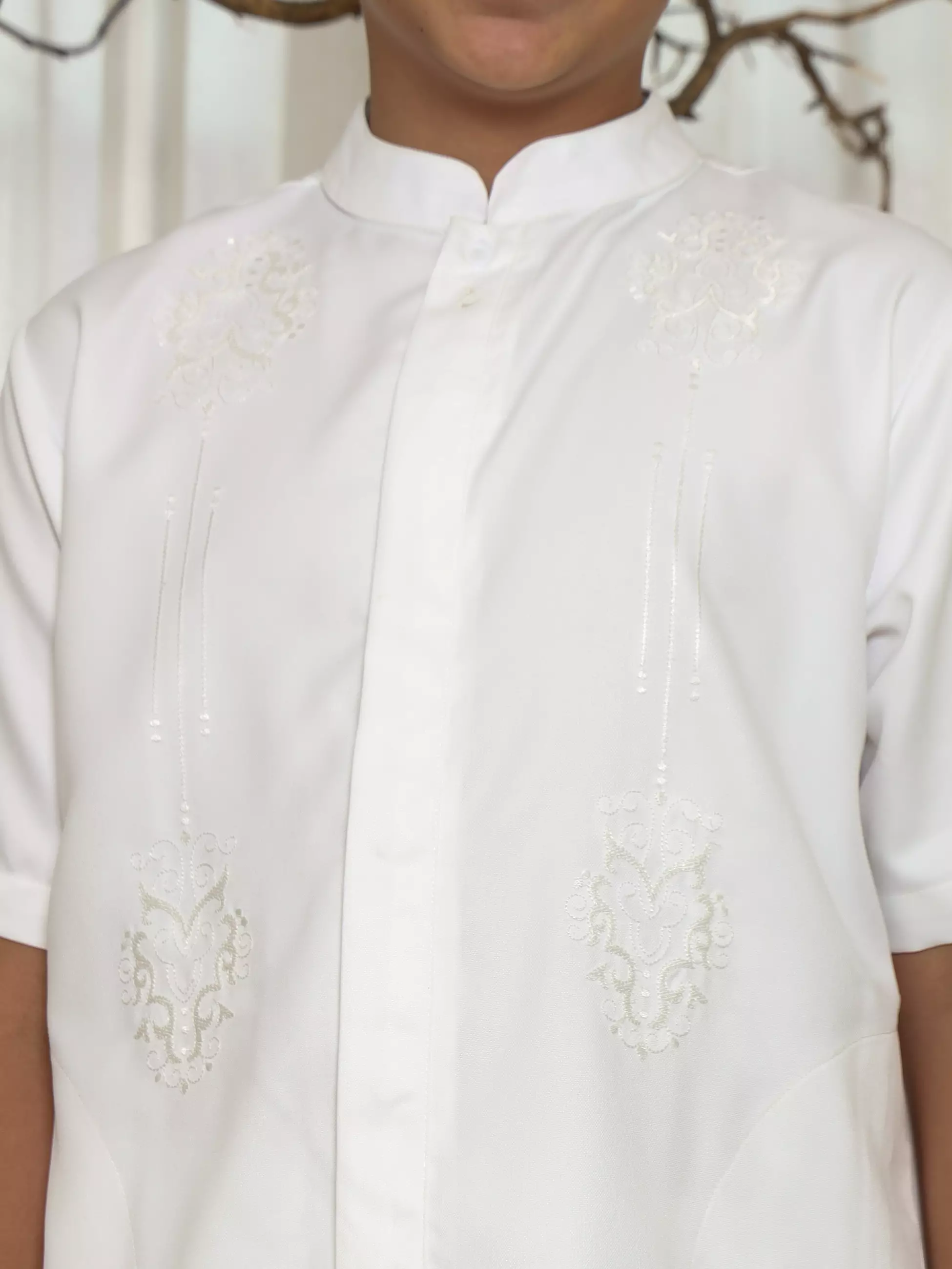 Baju Koko Anak KKA 47 White BW Putih Tulang