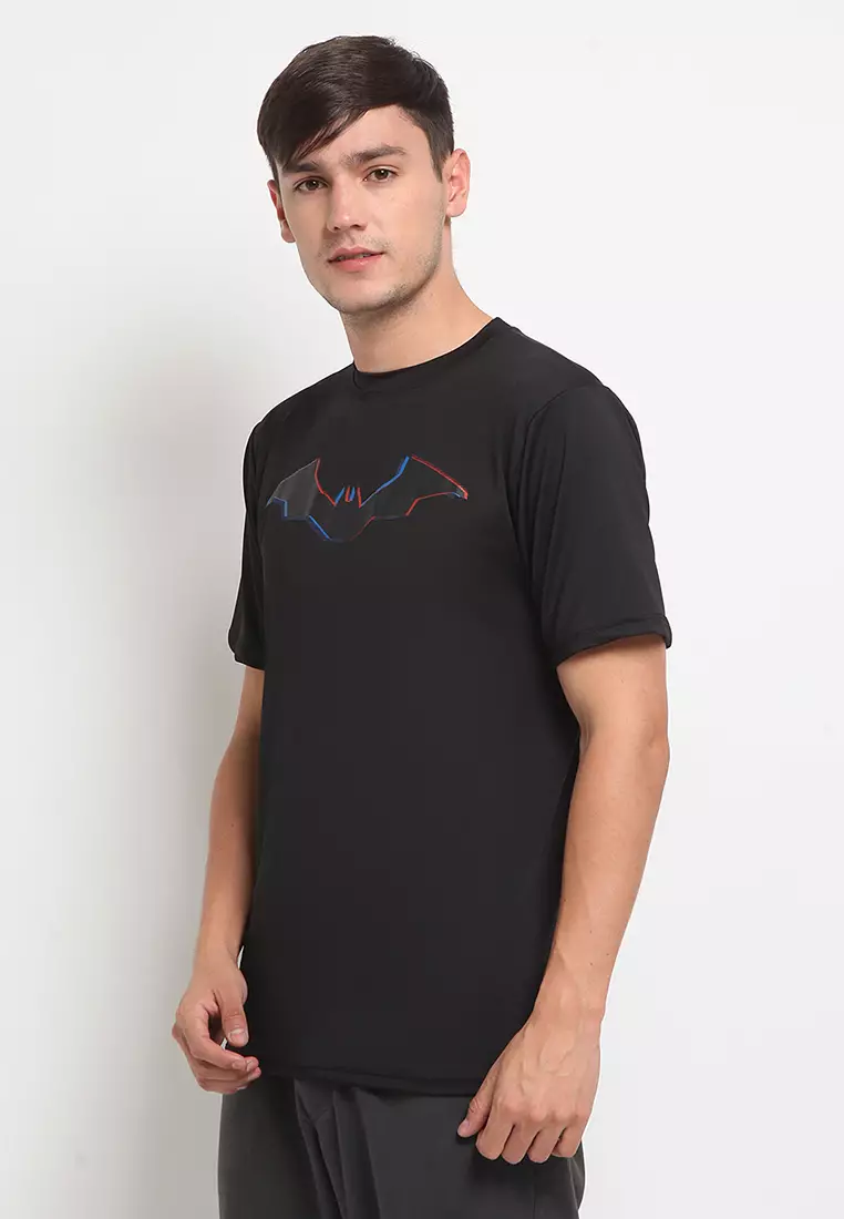 Flexzone Sporty Tee The Batman Movie Logo Byte DC Comics Black