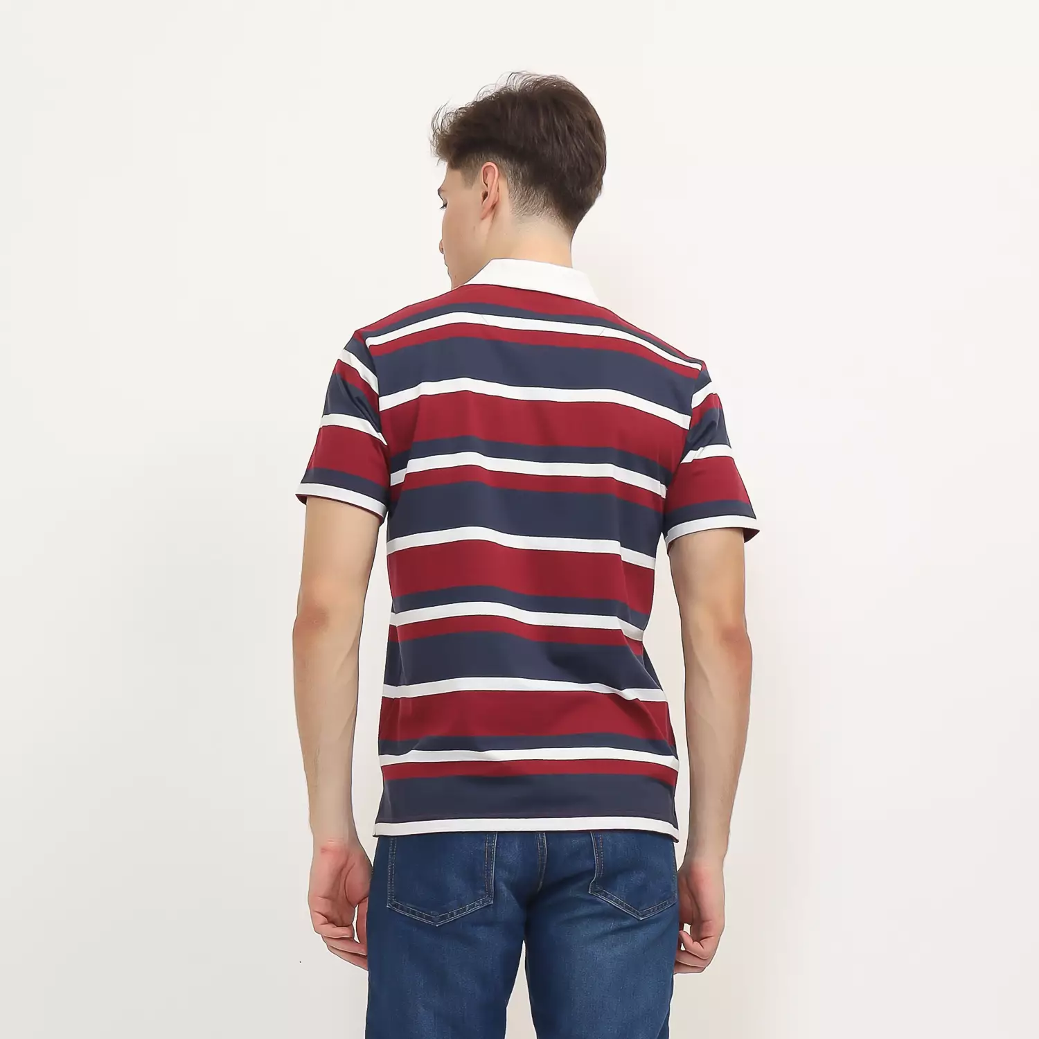 Hammer Men Polo Striped F1OPS24M1 I Kaos Polo Garis  Lengan Pendek Merah