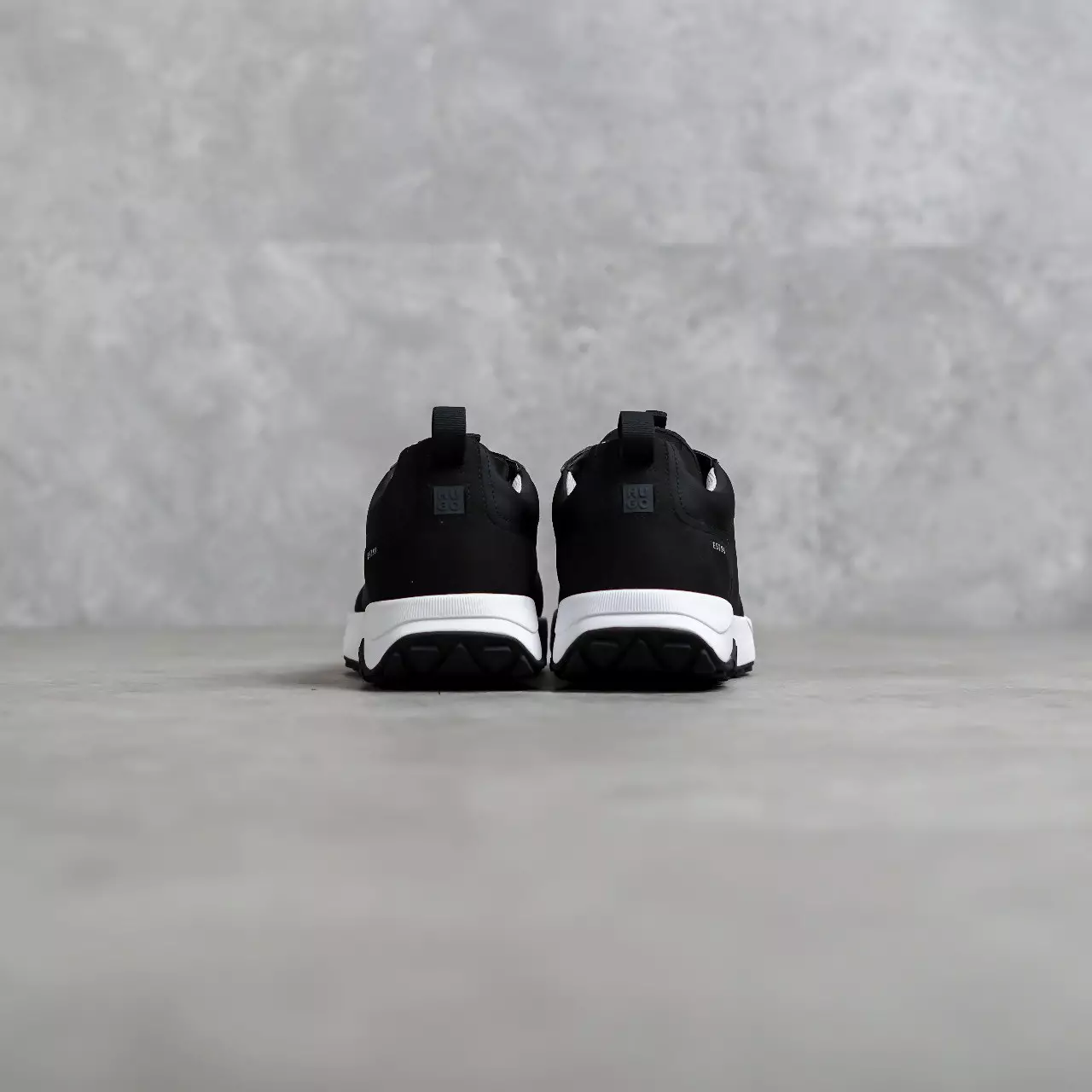 Sepatu HUGO BOSS HUGO EST 93 BLACK SNEAKER 100% ORIGINAL