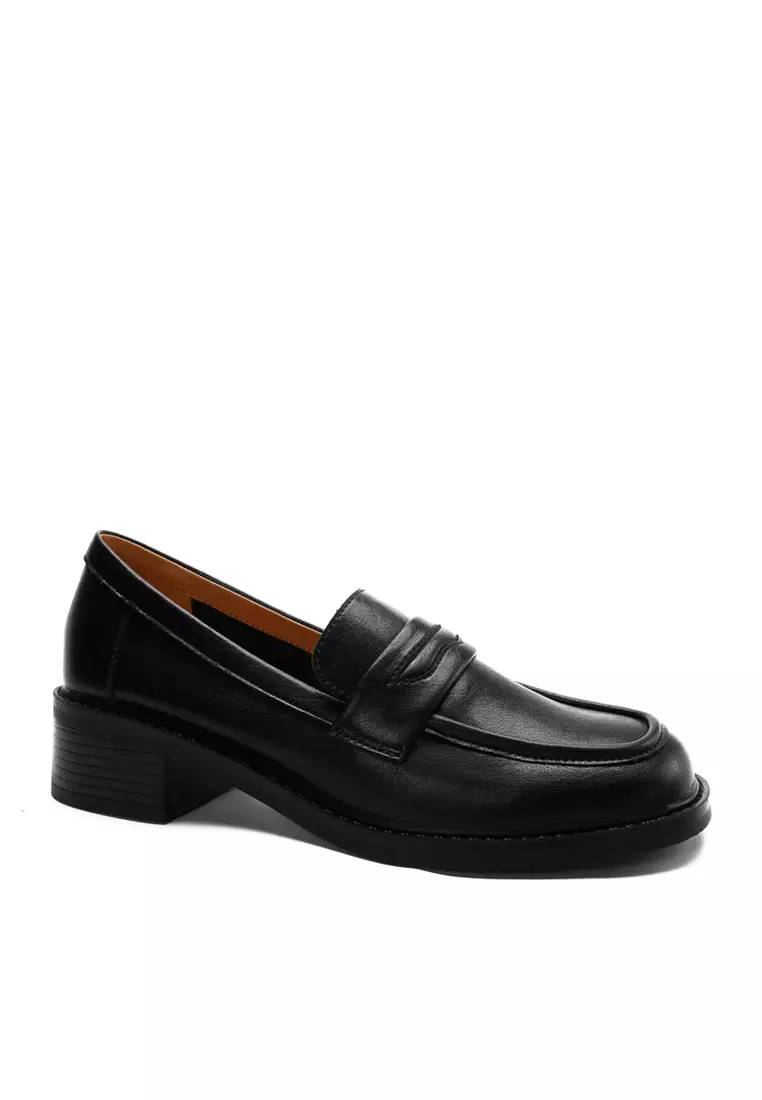 Round Toe Classic Leather Loafer TE912-2