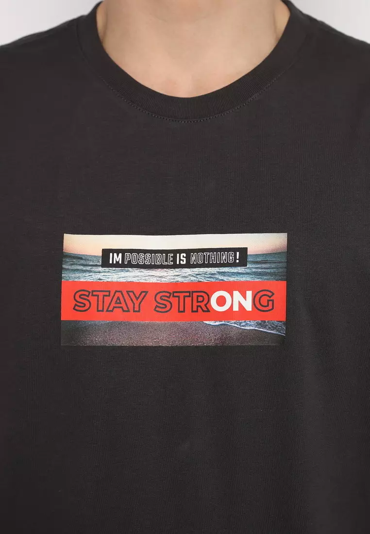 POLICE T-Shirt Cotton Combed Sablon Raster Pria 2073280421