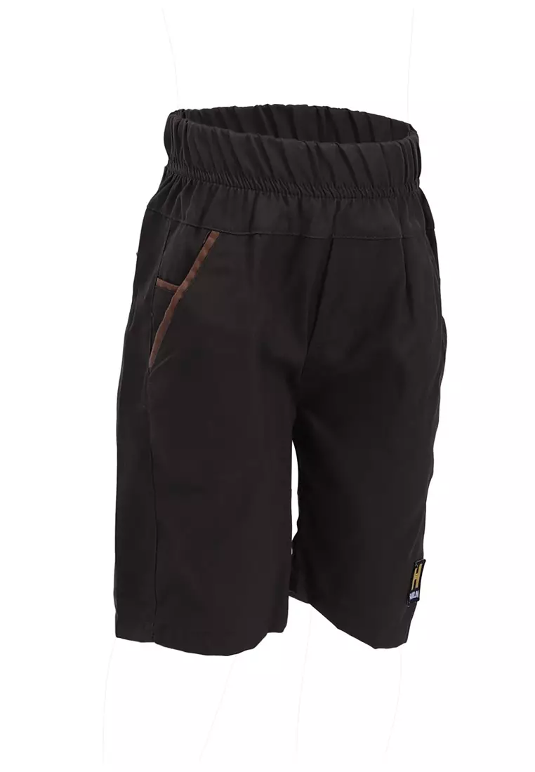 Heather Celana Pendek Kasual Anak Laki-laki Motif Polos Kids Short Pants Material Cotton ORIGINAL - Dark Gray