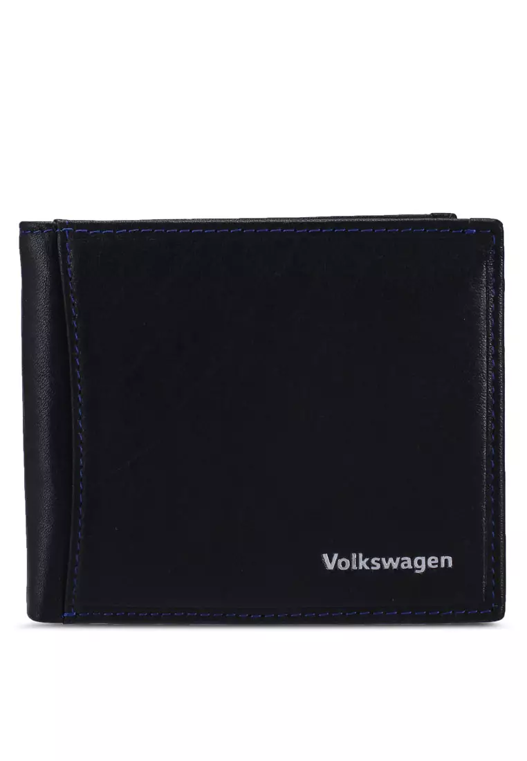 Men's RFID Genuine Leathe Tri Fold Short Wallet With Coin Compartment