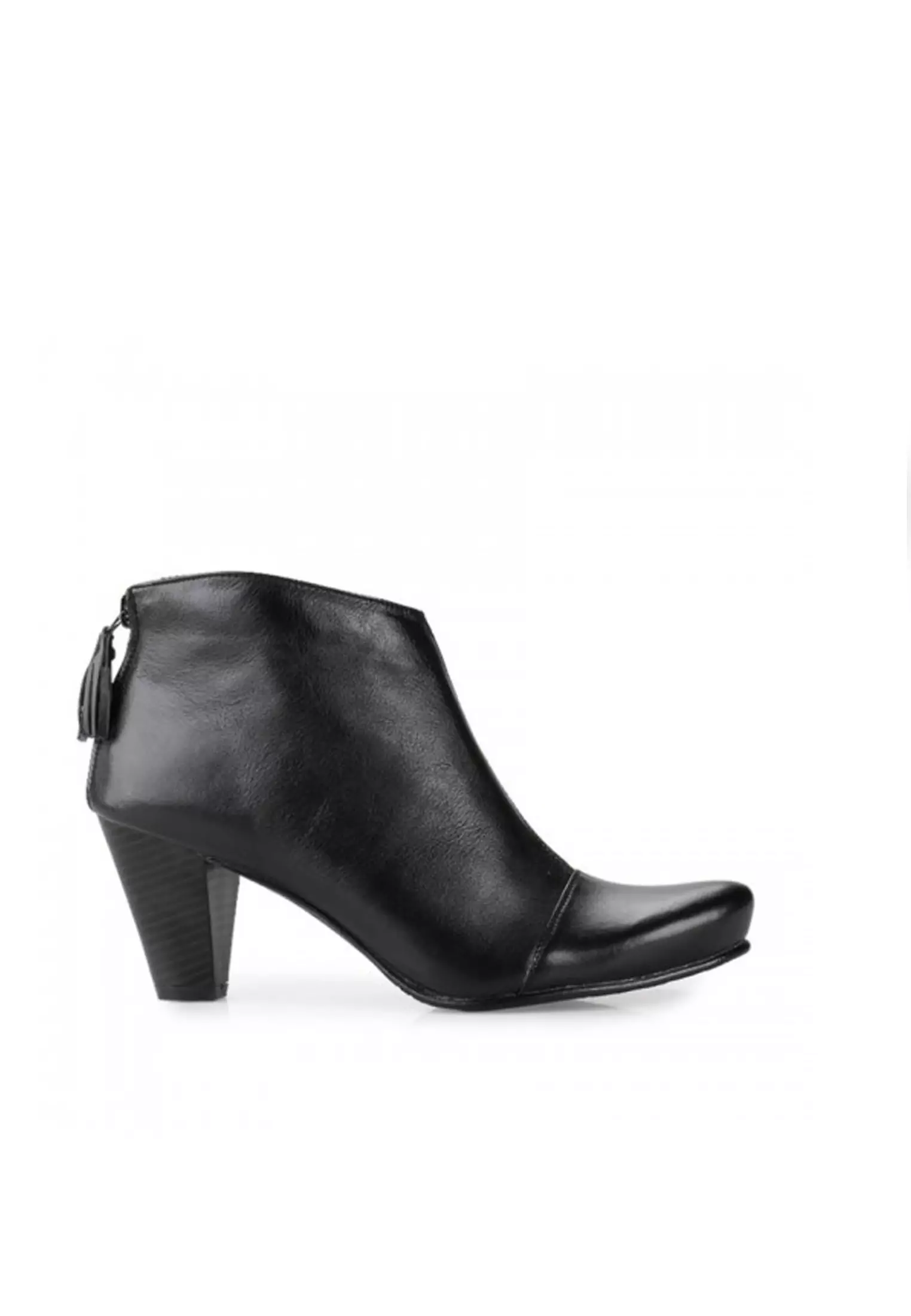 Corry Sepatu Back zipper boots Wanita guinine leather
