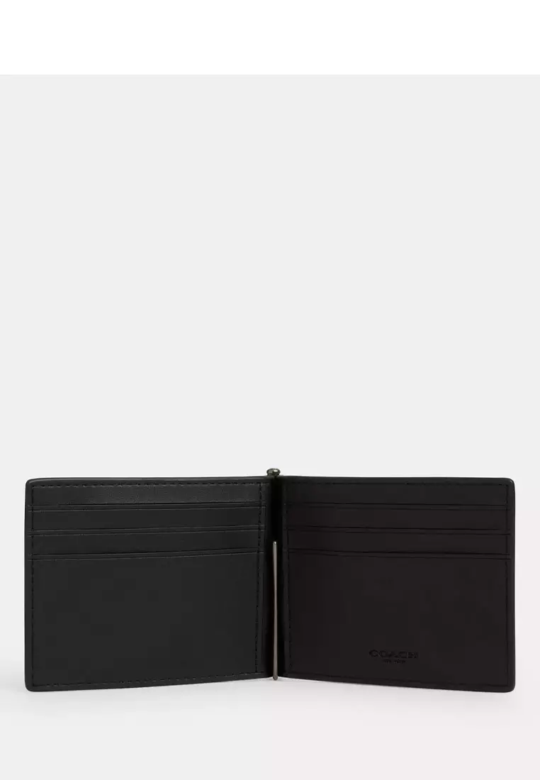 Buy Coach Slim Money Clip Billfold Wallet In Signature Canvas 2025