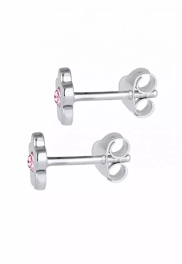 Anting Perhiasan Perak 925 Anak Flower Rose Crystals