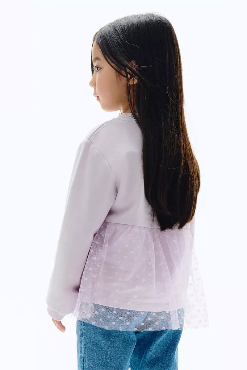 Tulle-detail sweatshirt