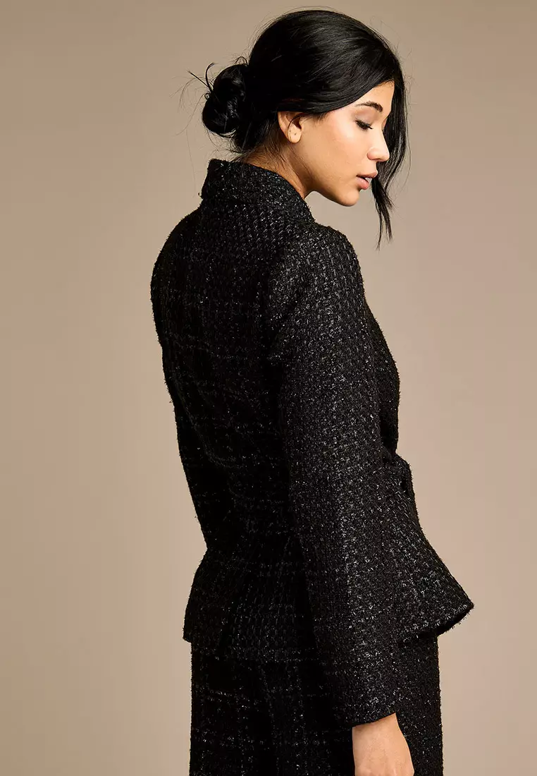 Claire Black Boucle Jacket
