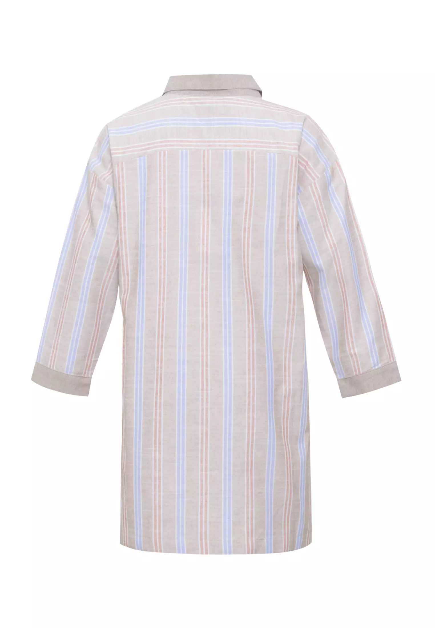 MFMW Lil Gesya Midi Dress Anak Coklat Motif Salur