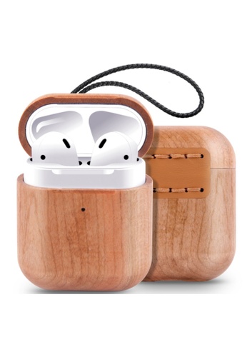 wood grain airpod case