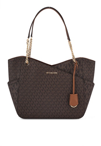 Michael Kors Jet Set Large Logo Shoulder Bag (nt) | ZALORA Malaysia