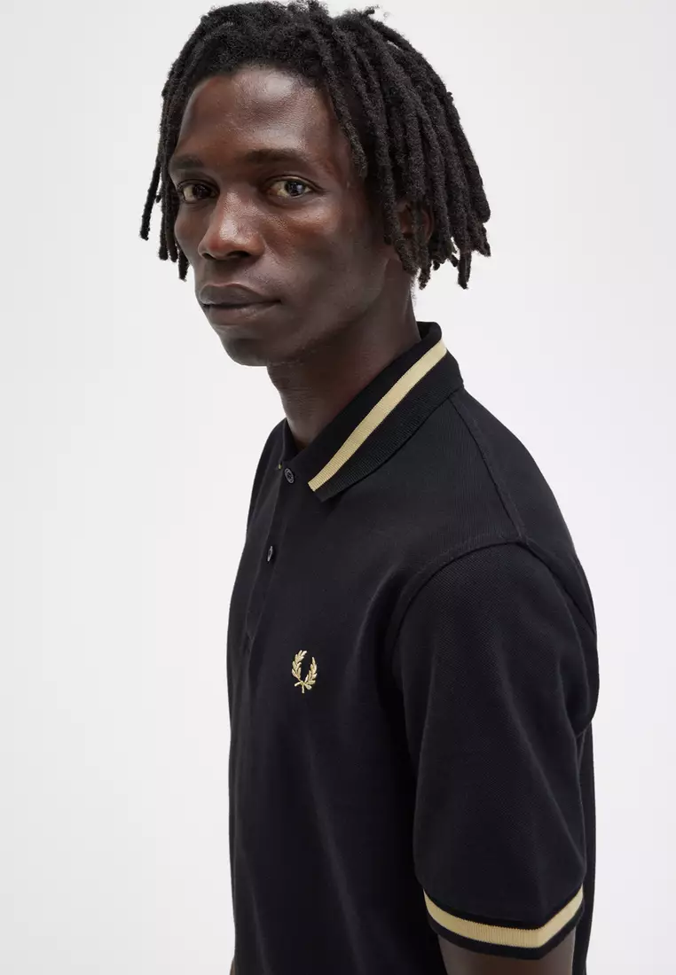 Buy Fred Perry Fred Perry M2 Single Tipped Fred Perry Shirt (Black