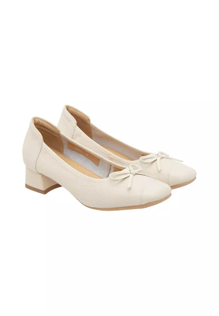 Levin Heels Ladies Women Shoes (Cream)