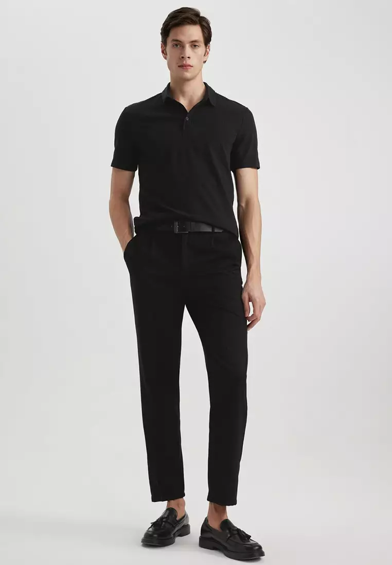 Slim Fit Cotton Short Sleeve Polo T-Shirt