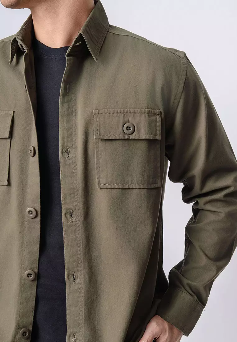 Jacket Shacket Workwear Shirt Dark Green