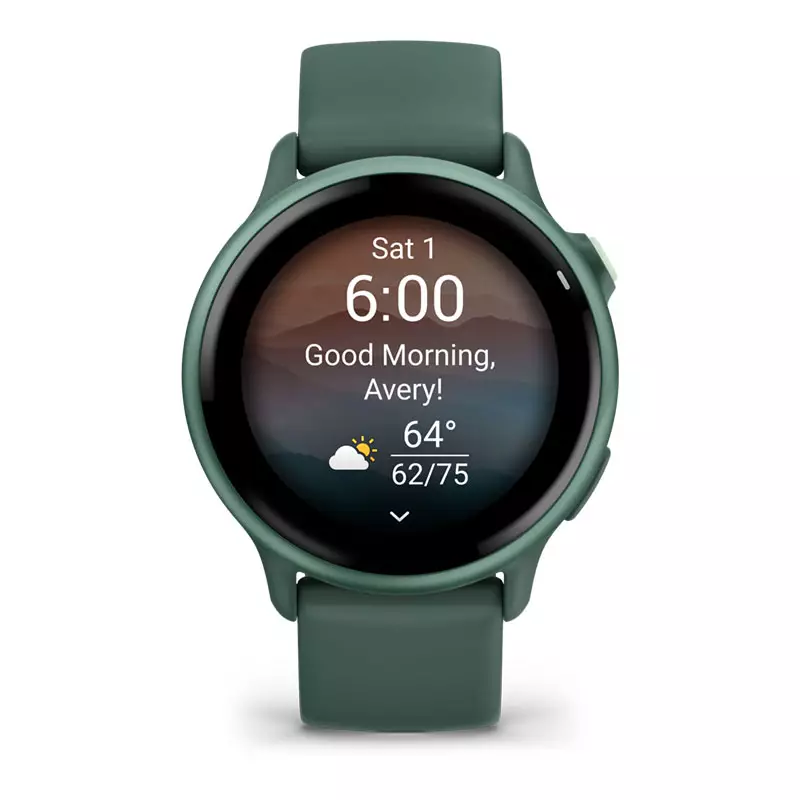 Jam Tangan Unisex Garmin Vivoactive 6 010-02985-42 Smartwatch GPS Jasper Green Alumunium Bezel Jasper Green Band