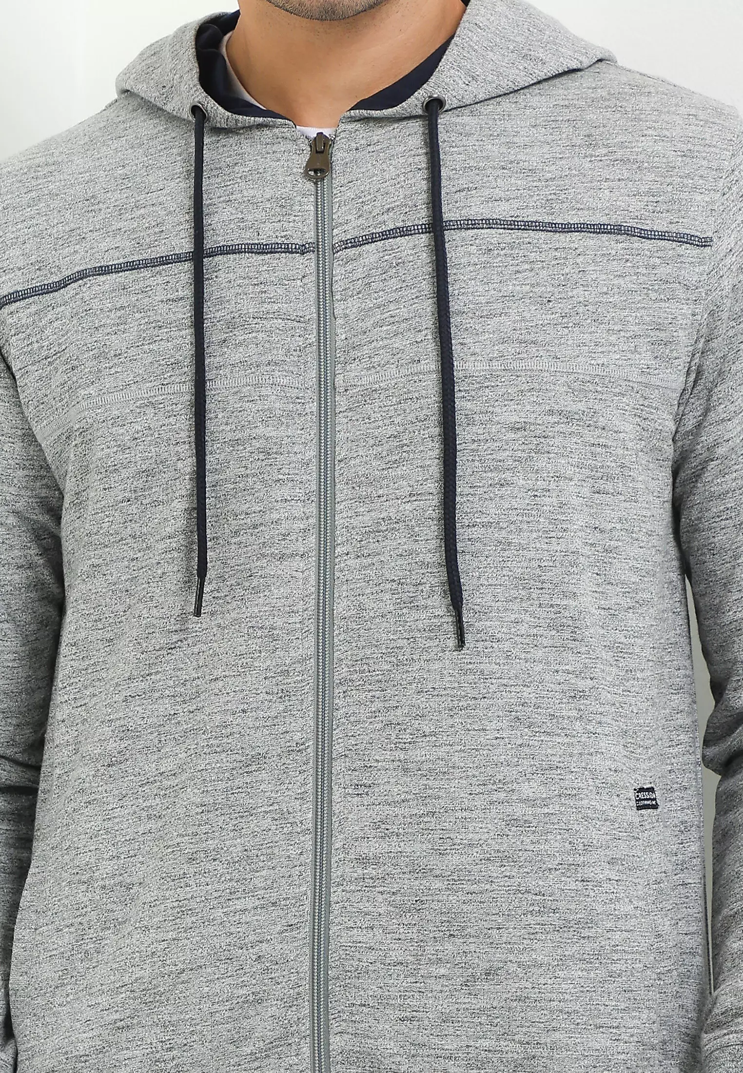 Cressida Sweatshirt Hoodie Zipper Misty Grey - BB041G