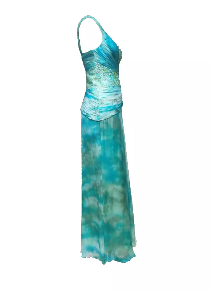 Elegant Style Silk Chiffon Beaded Evening Dress