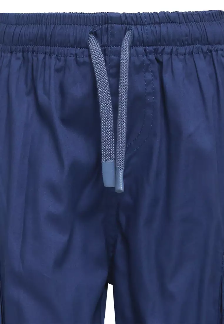 Qna Boy Fahham Celana Panjang Cargo Katun Anak Biru Tua