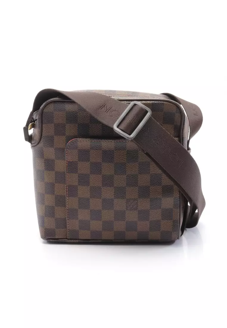 LOUIS VUITTON Men's Messenger OLAF MM Damier Ebene Briefcase