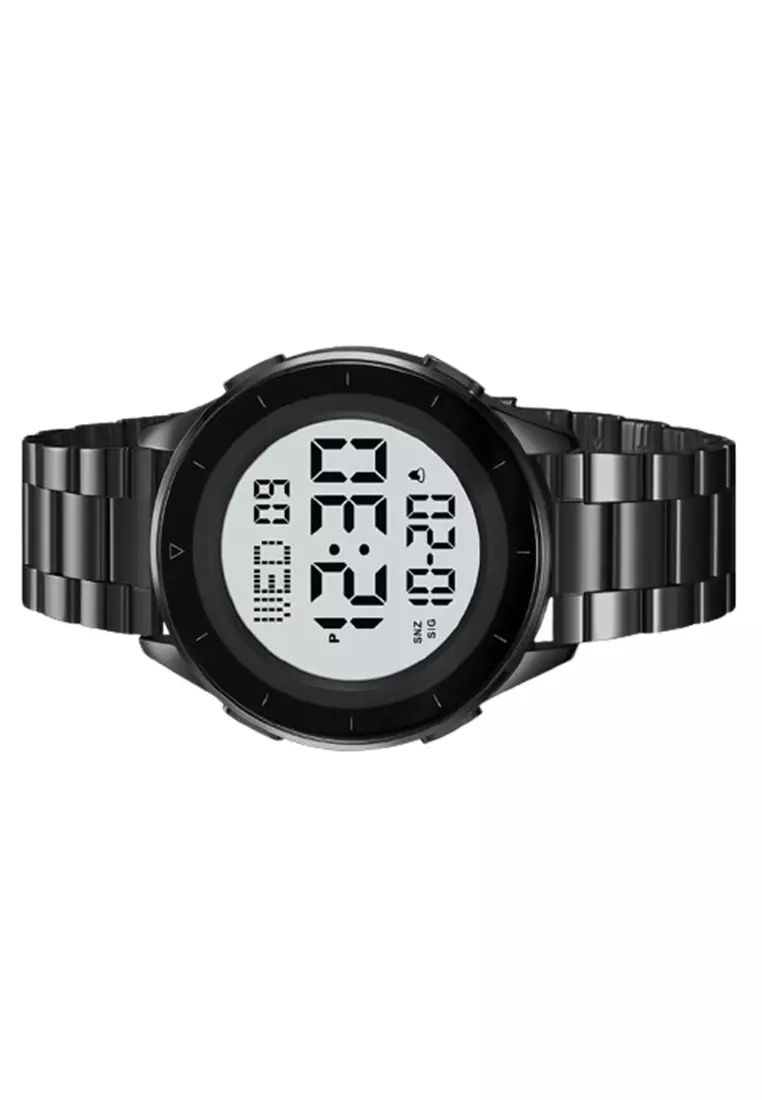 Jam Tangan Digital Pria 2Time Alarm Material Stainless Steel BK67 Waterproof ORIGINAL