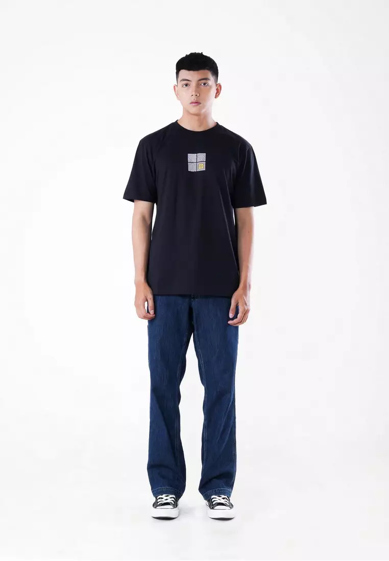 Famo Men's T-Shirt Short Sleeve Cotton Square Regular Fit OL-C250324