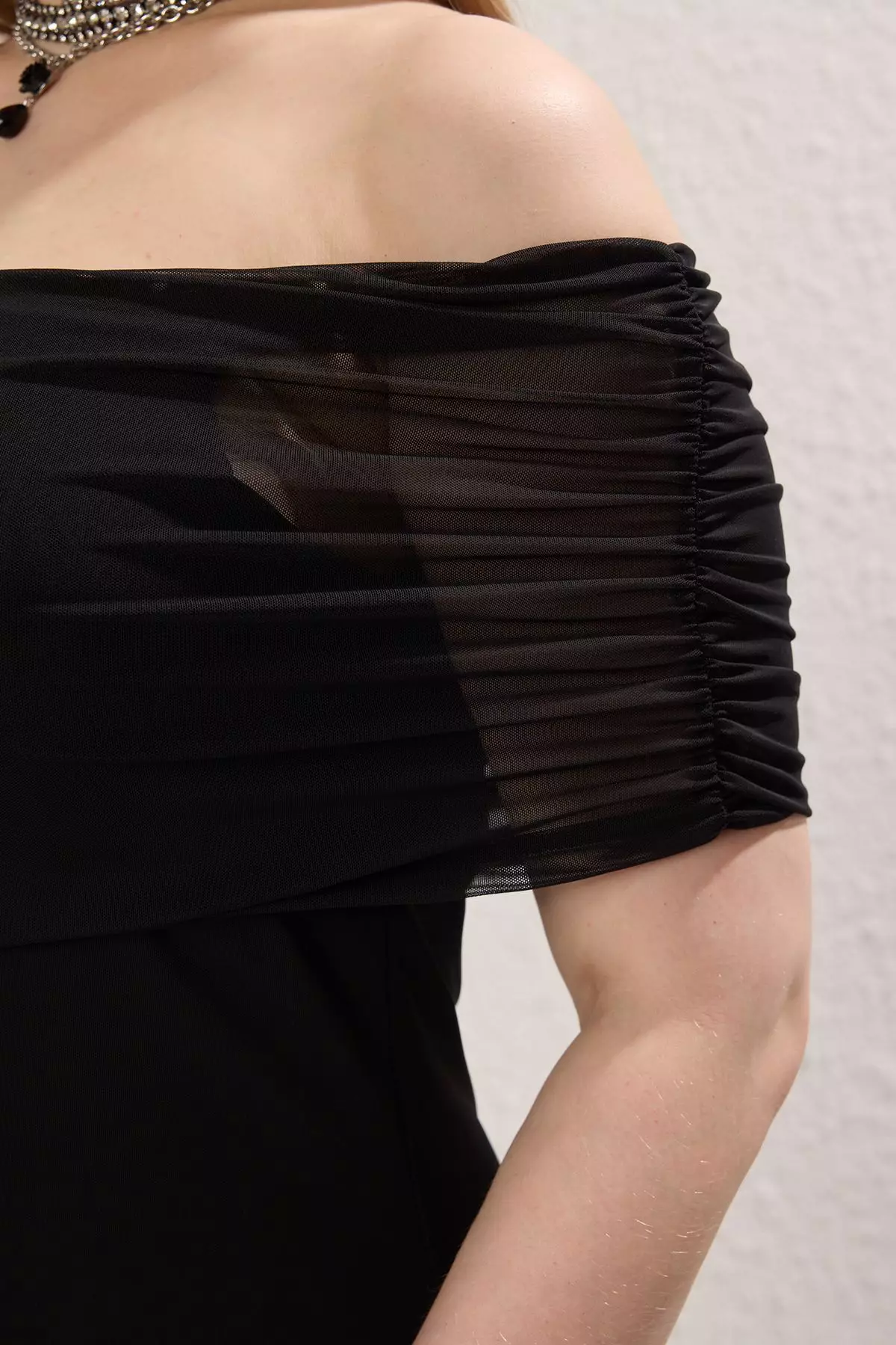 Plus Size Off Shoulder Ruched Maxi Dress