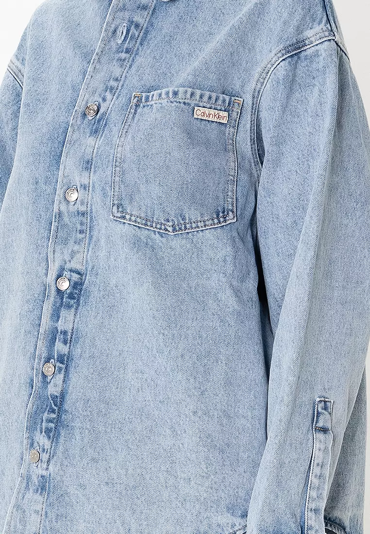 Buy Calvin Klein Dad Denim Overshirt 2025 Online | ZALORA