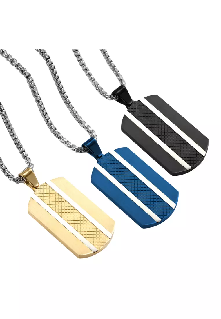 Buy OPCHIC Men's Plaid Brushed Titanium Steel Military Brand Long