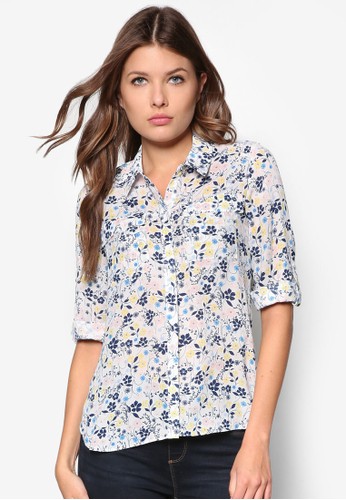 Petite zalora taiwan 時尚購物網Floral Print Shirt, 服飾, 襯衫