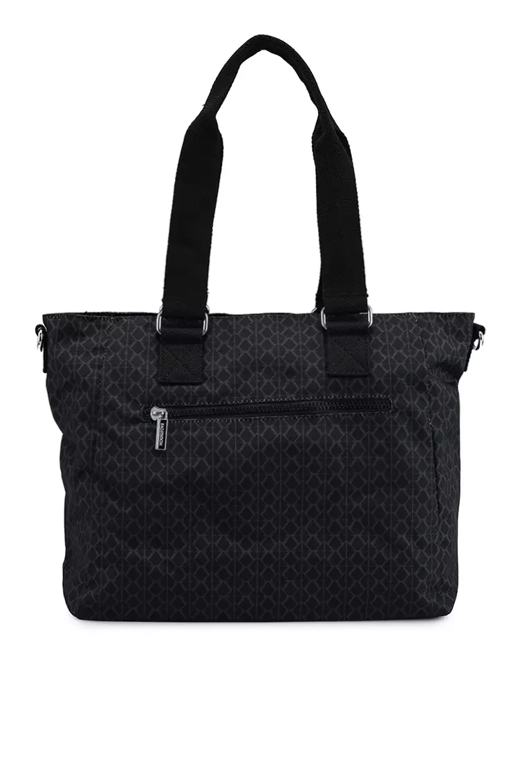 Printed Nylon Convertible Tote Bag