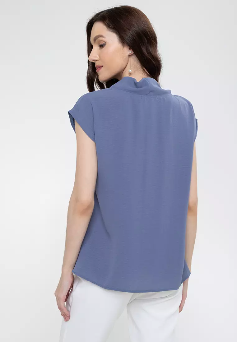 Latrice Cowl Neck Continuous Sleeve Top