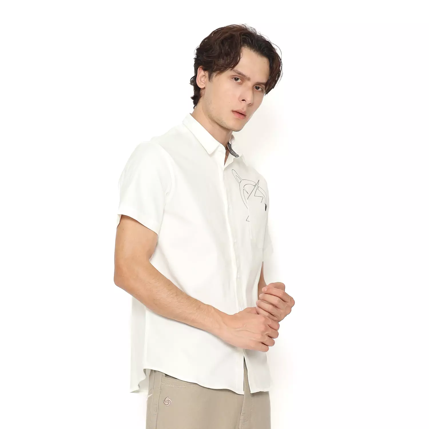 Planet Surf Clothing Kemeja Lengan Pendek Pria Brynlee Planet Surf