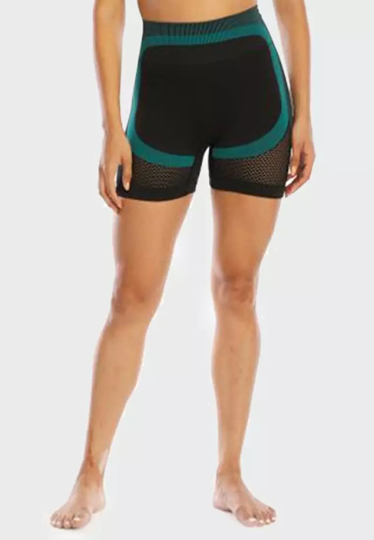 Set of 2 - Seamless High Shock Resistance Bra And Shorts Sports Set