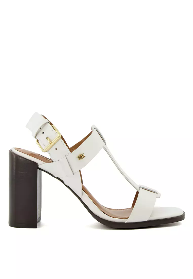 Discount on Dune London  shoes - SKU: Jacie Block-Heel Slingback Sandals White