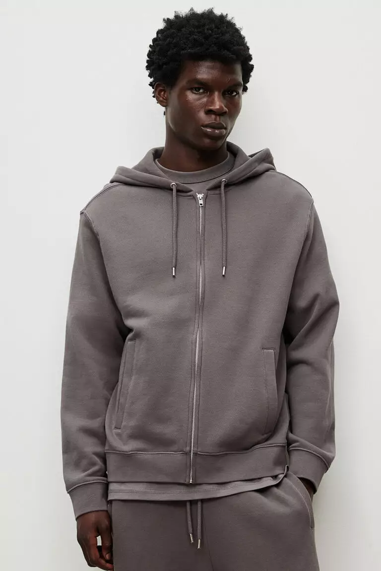 Zip-through hoodie