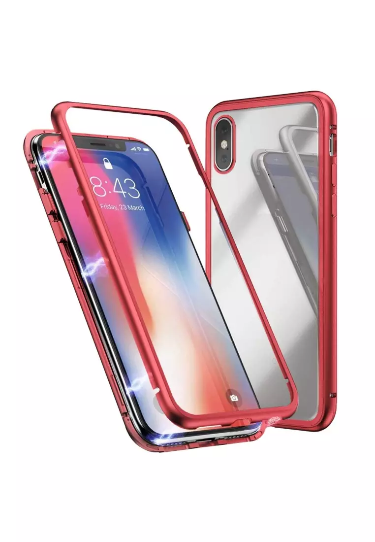 Buy MobileHub Apple iPhone X 360 Degree Magnetic Metal Bumper Case