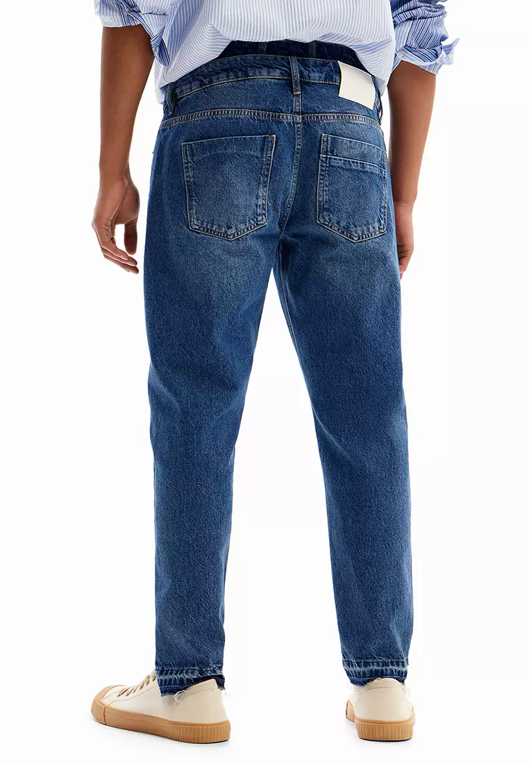 Desigual Man Double-waist carrot jeans.