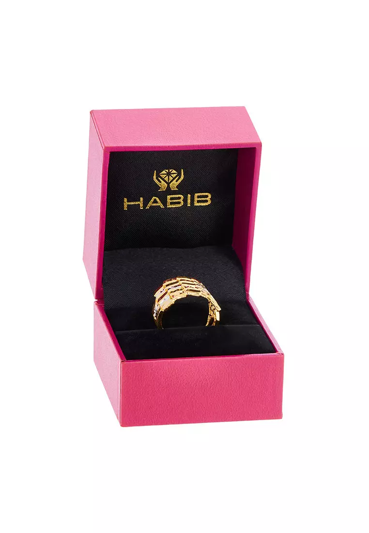 HABIB 916/22K Yellow and White Gold Ring RRS120030824(B)