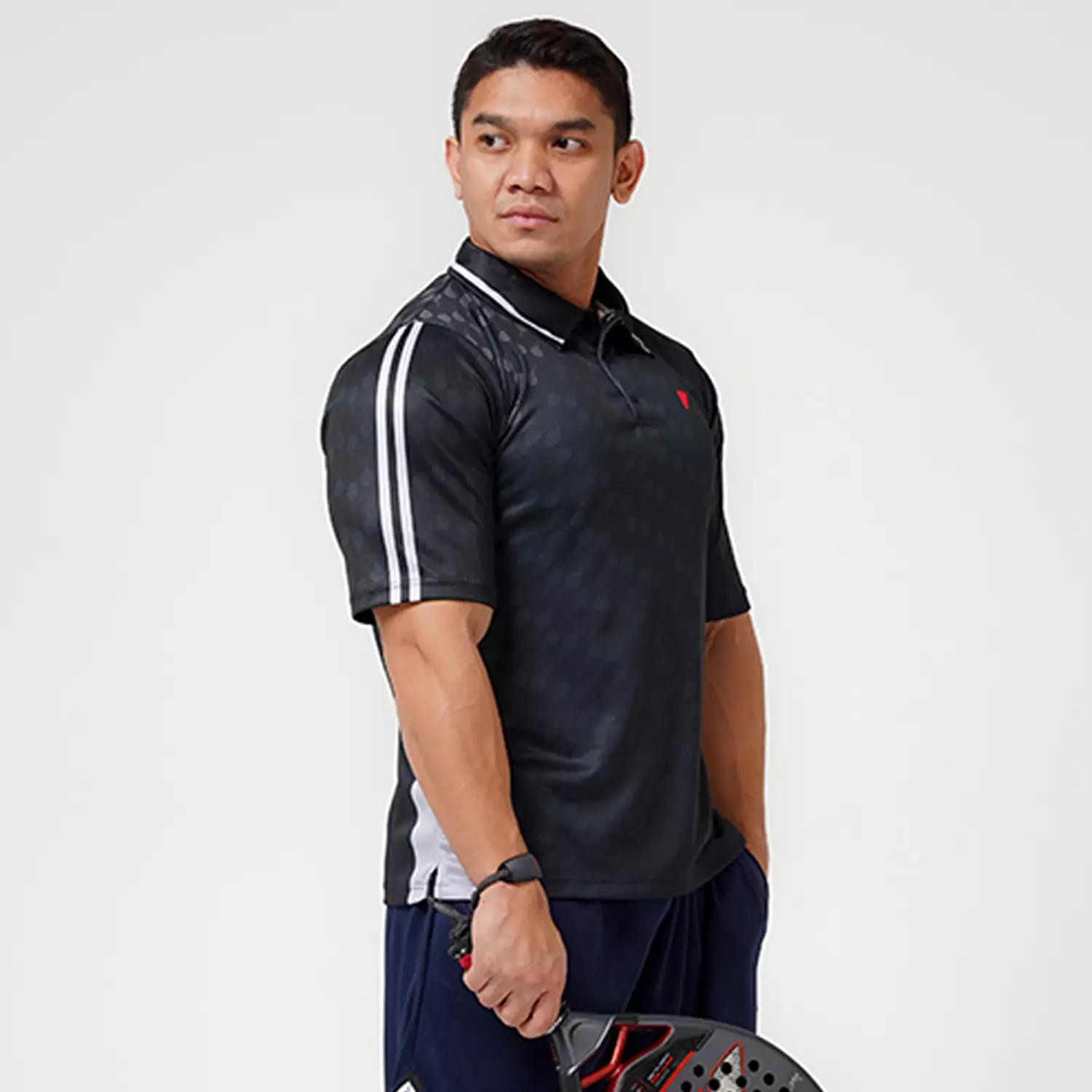 Jual Flexzone Polo Shirts Racket series Black Original 2026 | ZALORA ...
