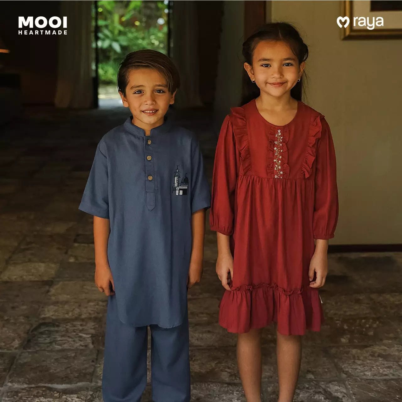 Mooi Dress Anak Gamis Anak Perempuan Raya Collection Larissa Dress - Clary Sage