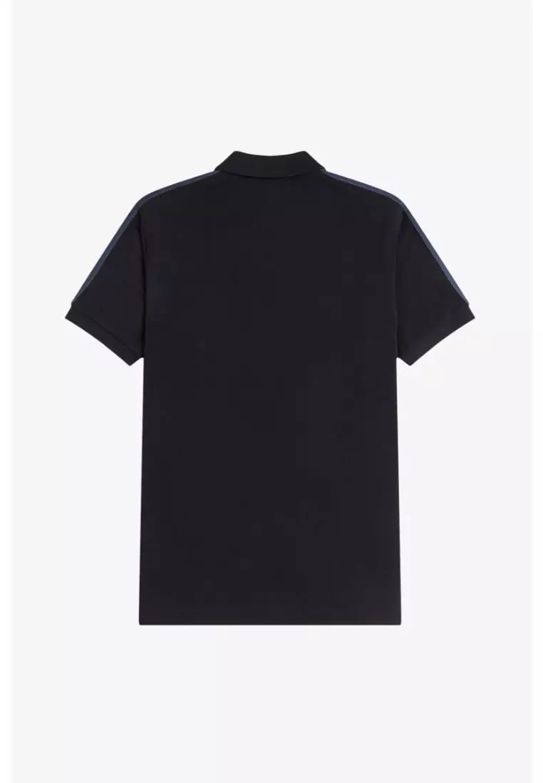 Fred Perry M1727 Mesh Taped Polo Shirt (Black)