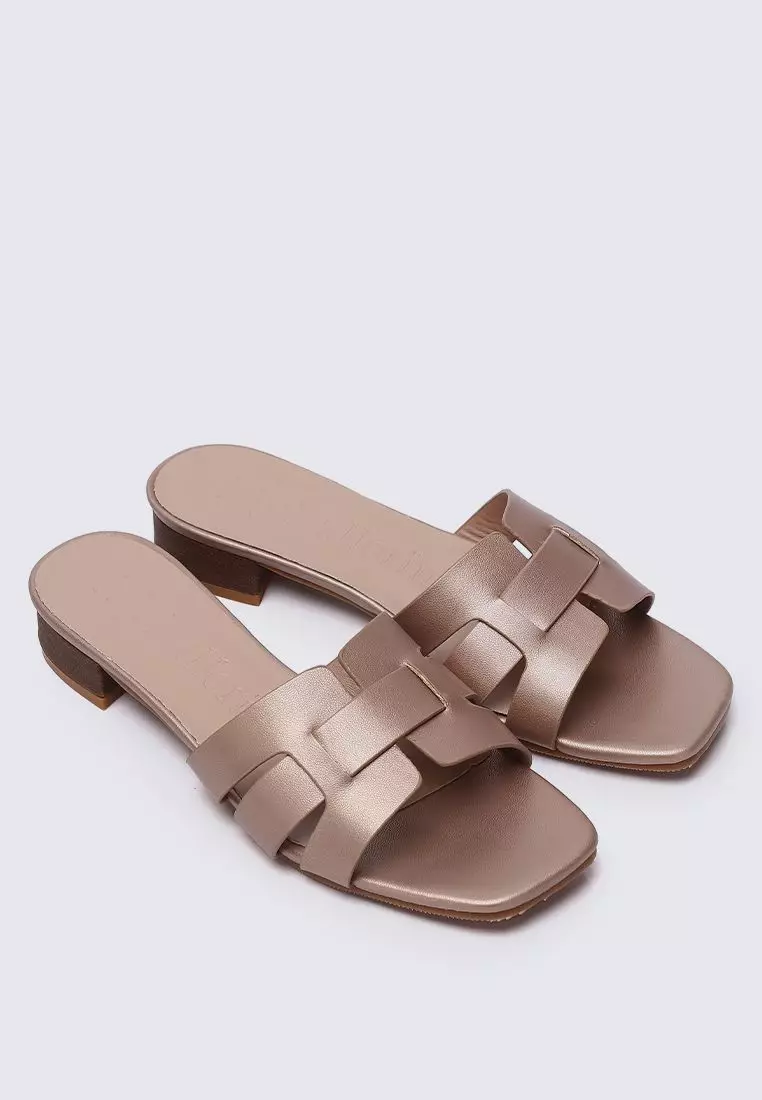 Isla Comfy Sandals In Rose Gold
